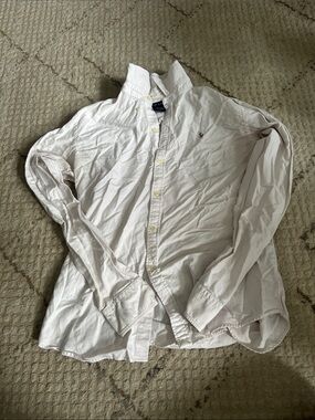Ralph Lauren Light White Button-Up Shirt Jacket